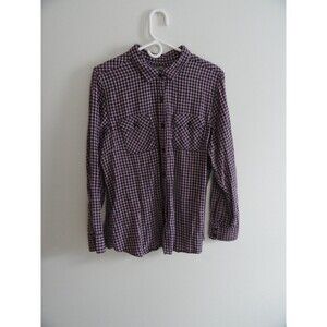 Eddie Bauer Women's Plaid Button Up Long Sleeve Flannel Shirt XXL